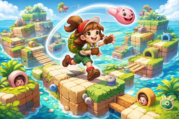 Worm Girl Puzzle Toss - Jabali AI Poster