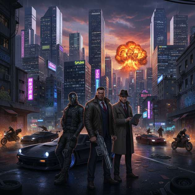 City of Vice - Jabali AI Poster
