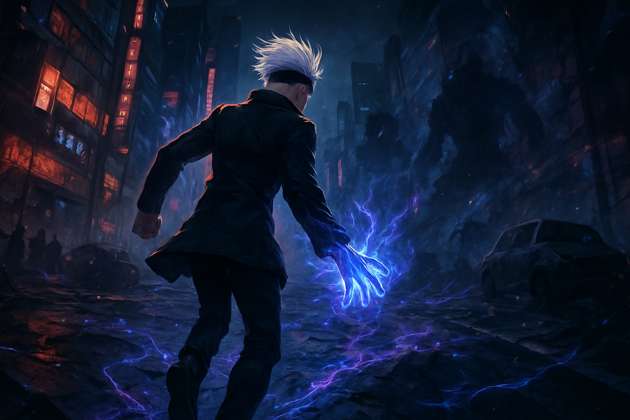 Gojo Satoru: Urban Domain - Jabali AI Poster