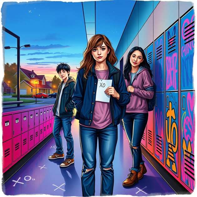 Hearts Drawn in Blue Ink - Jabali AI Poster