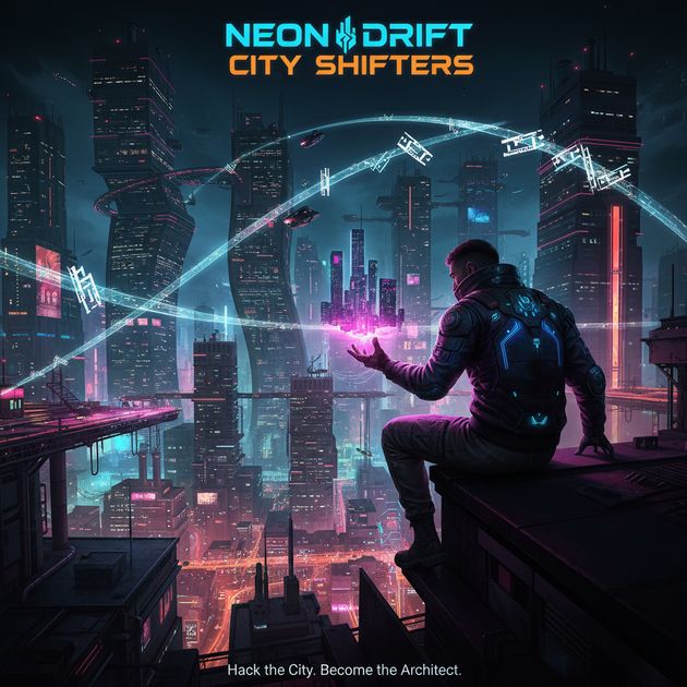 Neon Drift: City Shifters - Jabali AI Poster