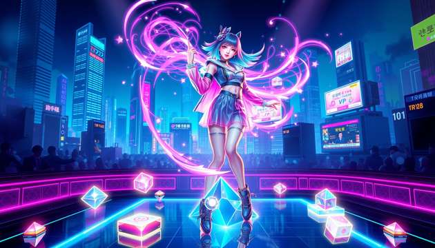 Neon Idol Surge - Jabali AI Poster