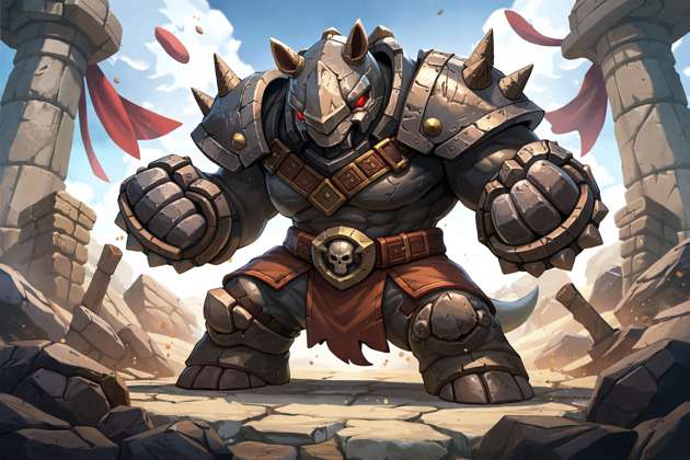 Ironhorn Fury - Jabali AI Poster