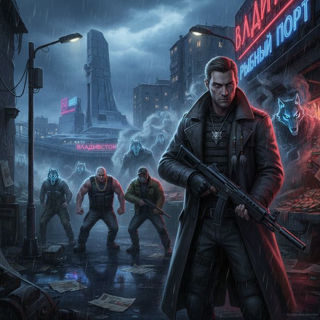 Neon Veil: Vladivostok Shadows - Jabali AI Poster