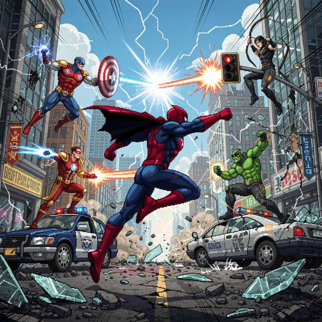 Superman vs Avengers Clash - Jabali AI Poster