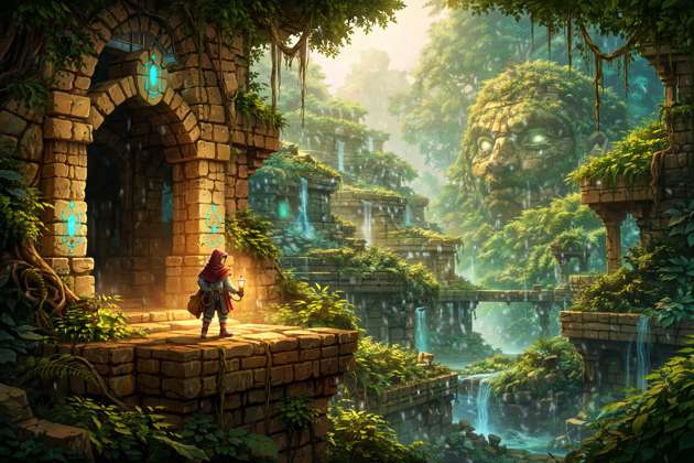 Ruins of Wonder - Jabali AI Poster