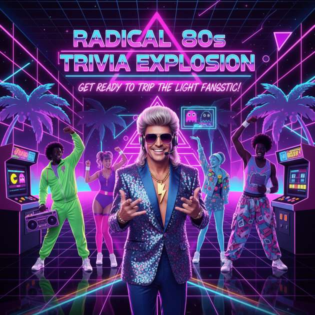 Neon Trivia Jackpot - Jabali AI Poster