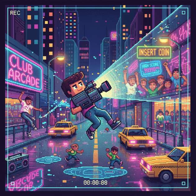 Neon Tape Quest - Jabali AI Poster