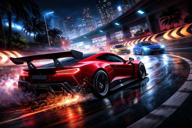 Turbo Drift Rush - Jabali AI Poster