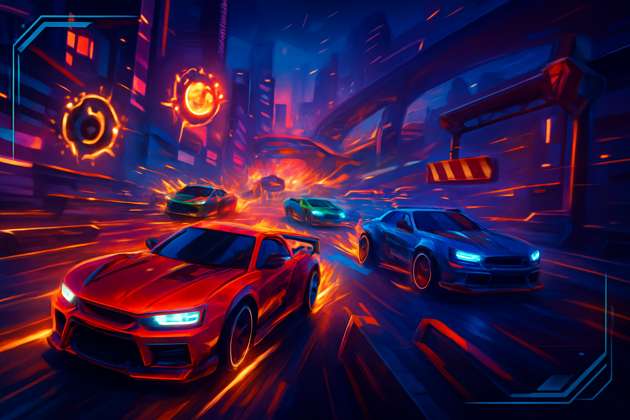 Neon Havoc: Combat Racing - Jabali AI Poster