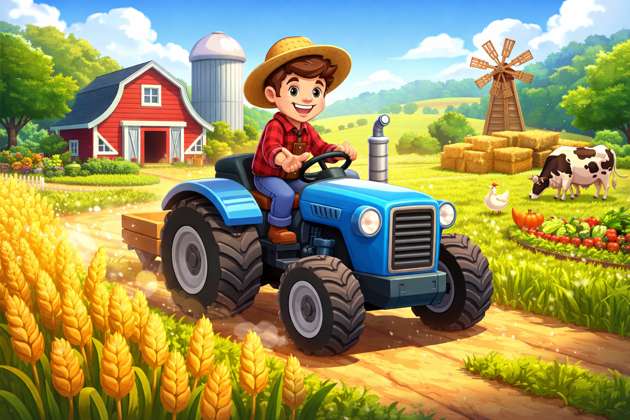 Village Tractor Tycoon - Jabali AI Poster