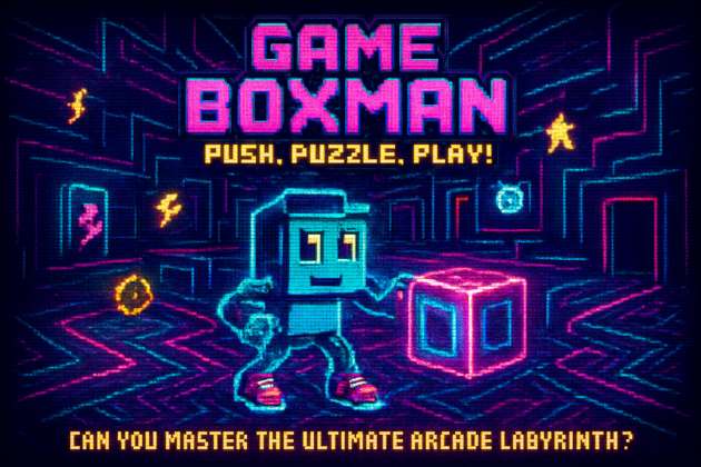 Boxman Arcade Maze - Grid-Based Puzzle by Jabali AI