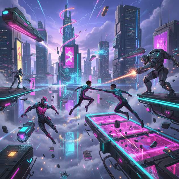 Neon Rift Collapse - Directional Shooter by Jabali AI