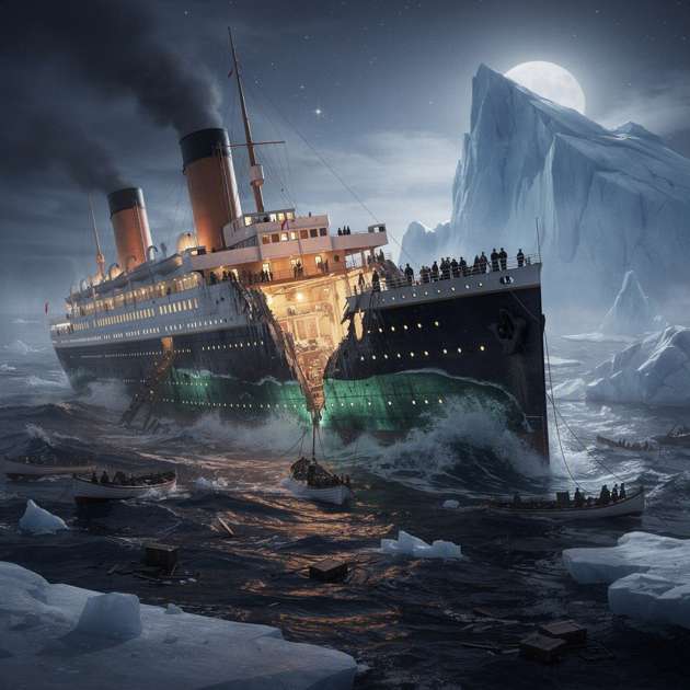 Titanic Iceberg Split Sink - Jabali AI Poster