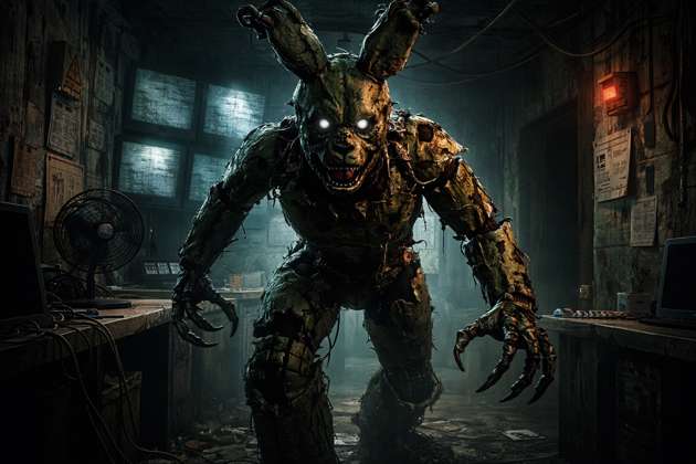 Springtrap 3D Night Shift версия 0.3 - Jabali AI Poster