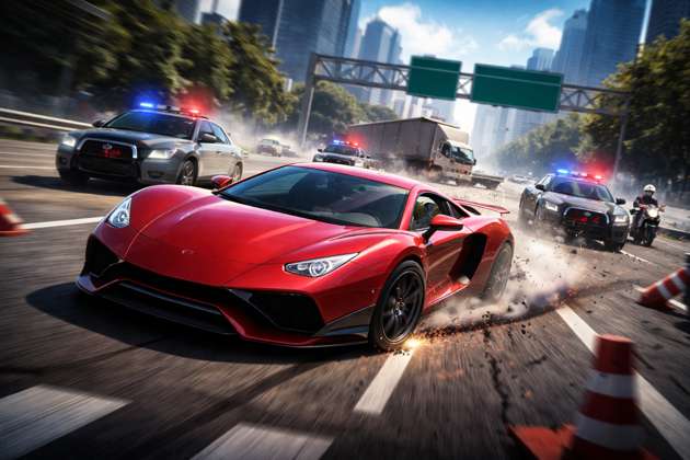 Traffic Cop Racer - Jabali AI Poster