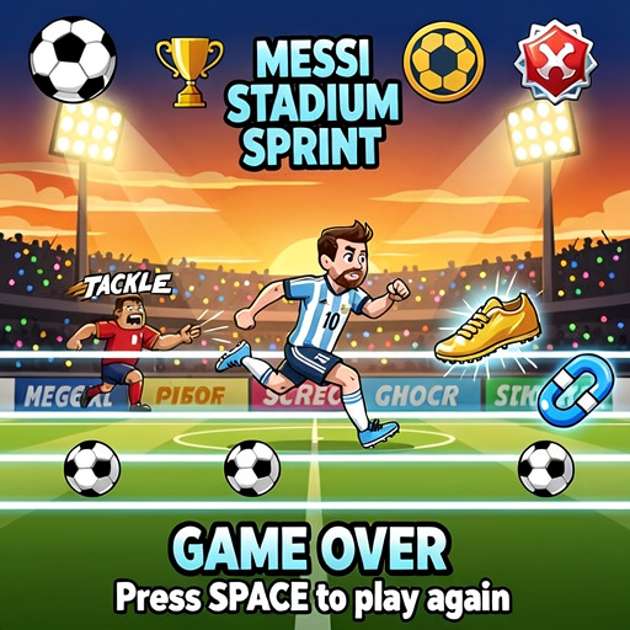 Messi Stadium Sprint - Jabali AI Poster
