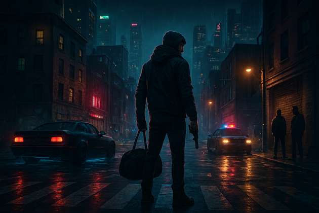 Neon Underworld - Jabali AI Poster