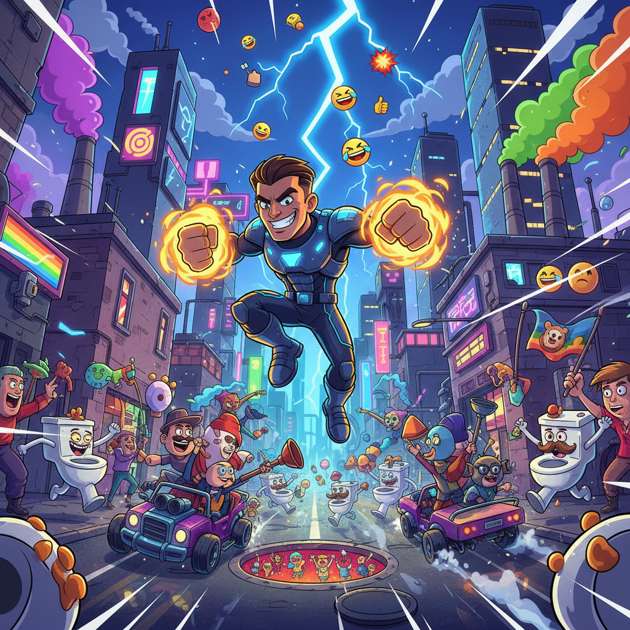 Skibidi City Showdown - Jabali AI Poster