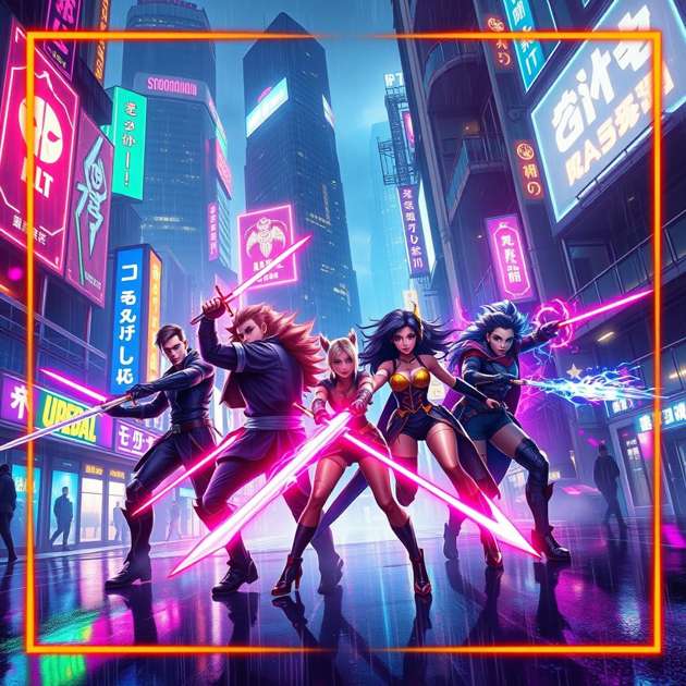 Neon Arena Clash - Jabali AI Poster