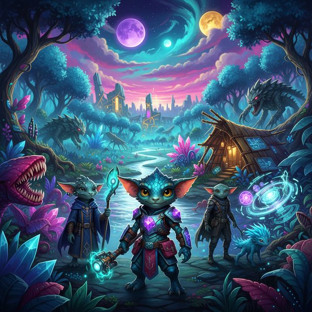 Kobold Odyssey: Xeno Survival - Jabali AI Poster