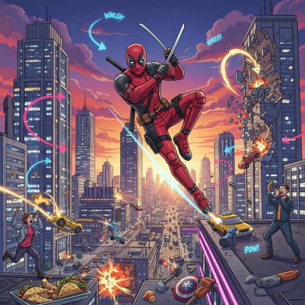 Deadpool: City Unleashed - Jabali AI Poster
