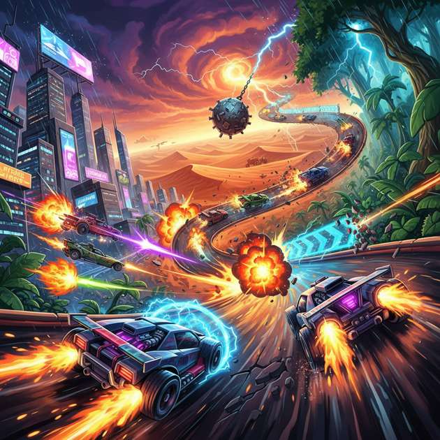 Turbo Takedown Racers - Jabali AI Poster