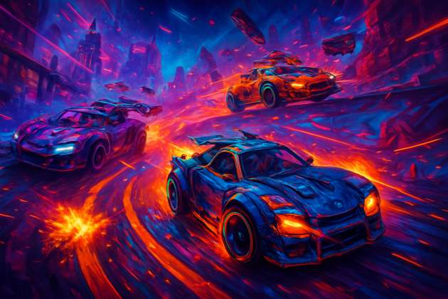 Neon Rush: Combat Racers - Jabali AI Poster