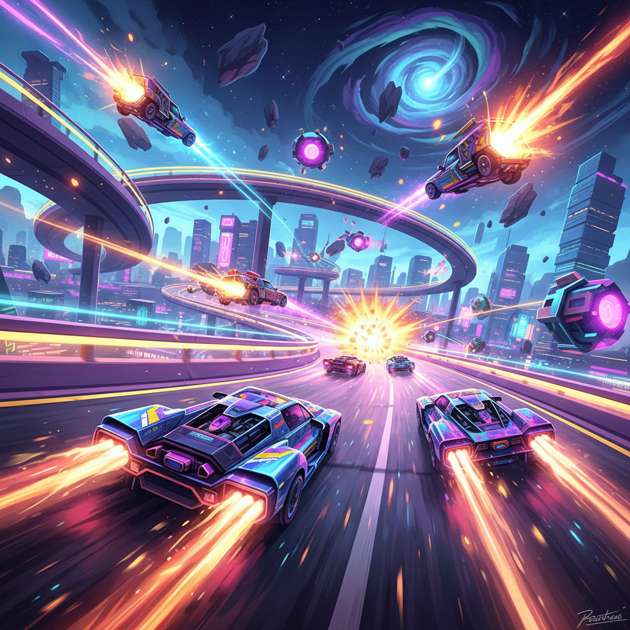 Neon Rivals: Combat Racing - 3D Racing by Jabali AI