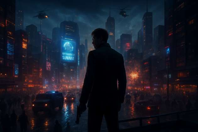 Neon Streets Rising - Jabali AI Poster