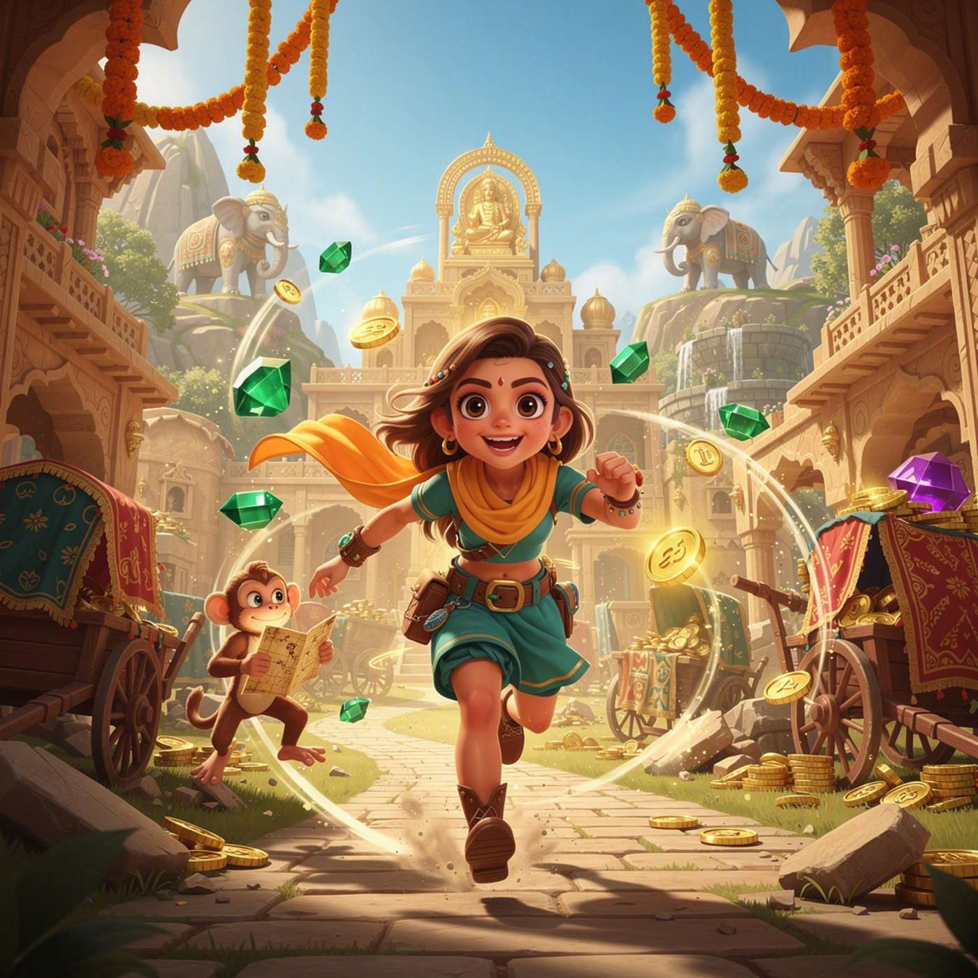 Treasure Run India game artwork