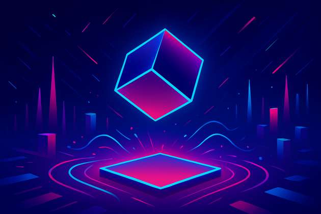 Neon Rhythm Cubed - Jabali AI Poster