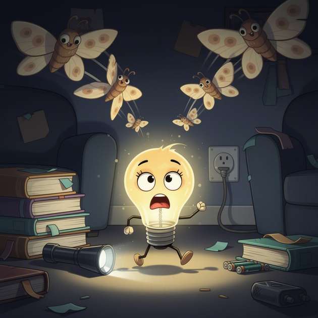Moth Out Bulb On - Jabali AI Poster