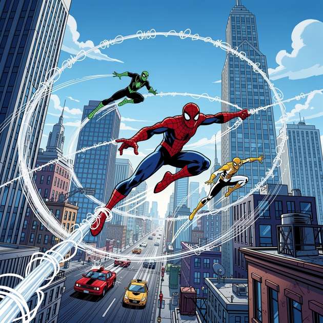 Corrida de Teias do Homem ARANHA - Jabali AI Poster