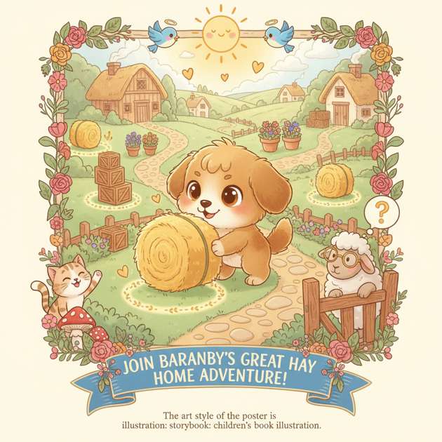 Hay Bale Hugs - Jabali AI Poster