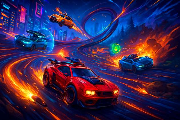 Neon Turbo Carnage - Jabali AI Poster