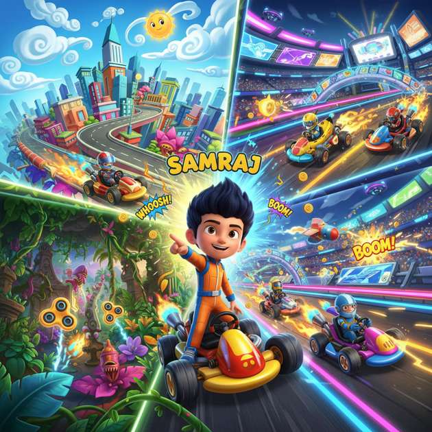 Kart Clash: Samraj’s Turbo Tracks - Jabali AI Poster