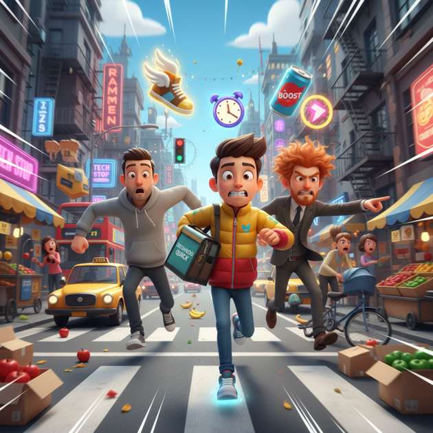 City Dash Delivery - Jabali AI Poster