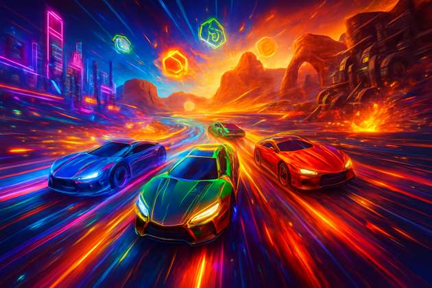 Neon Combat Racers - Jabali AI Poster