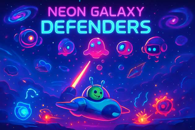 Neon Galaxy Defenders - Jabali AI Poster