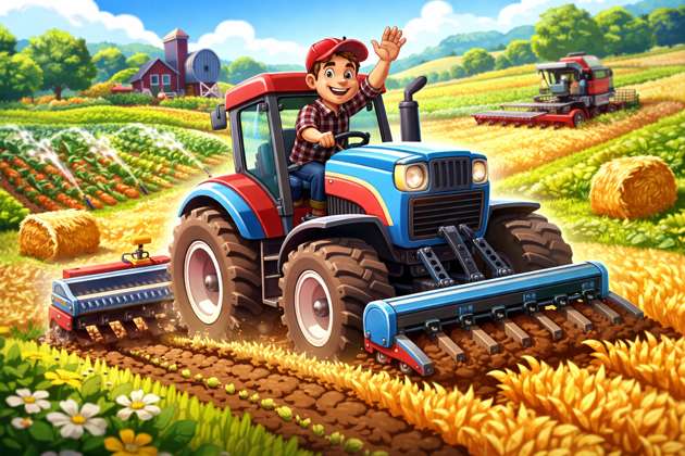 Khet King Tractor Farm - Jabali AI Poster