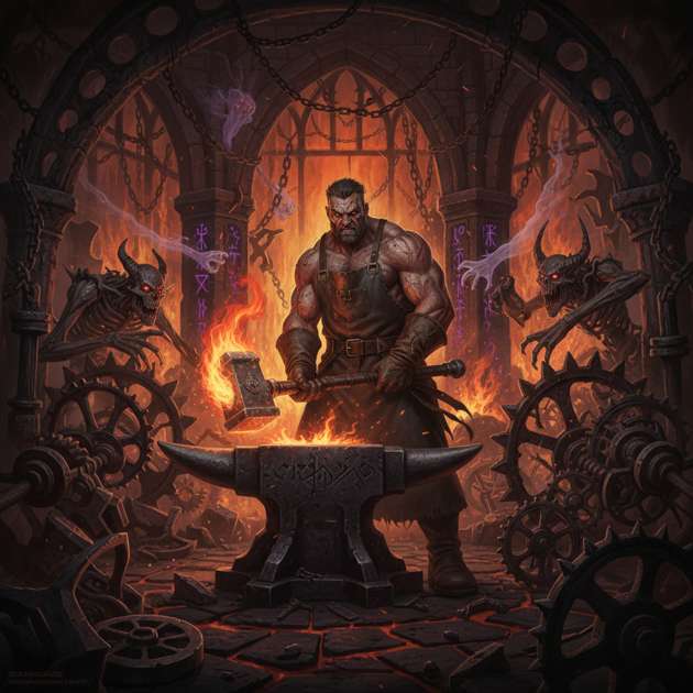 Forge of the Damned - Jabali AI Poster