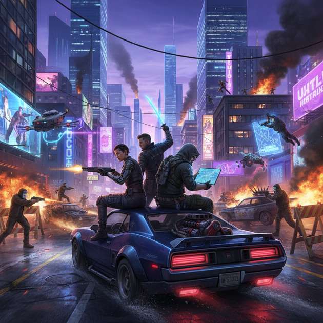 Neon City Turf Wars - Jabali AI Poster