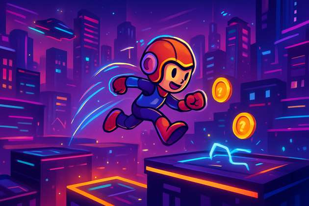 Neon Dash Adventure - Jabali AI Poster