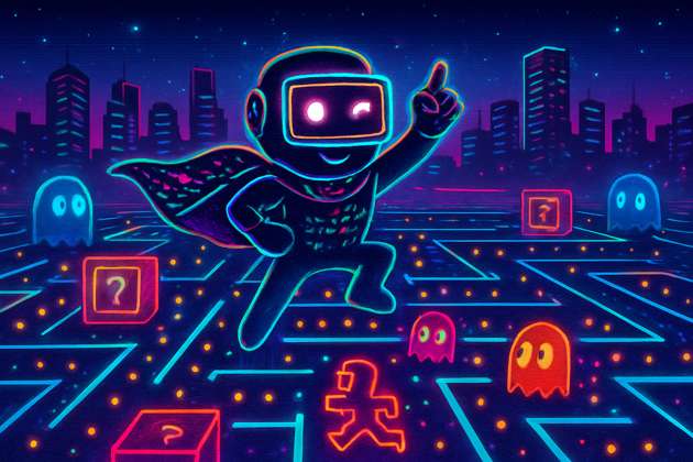 Neon Trivia Maze - Jabali AI Poster