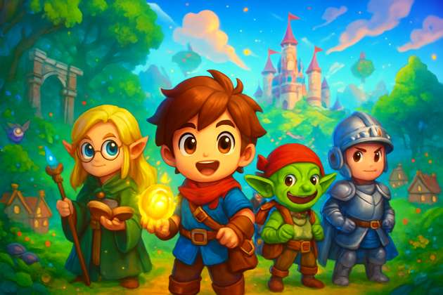 Kingdom Quest: Chibi Realms - Jabali AI Poster