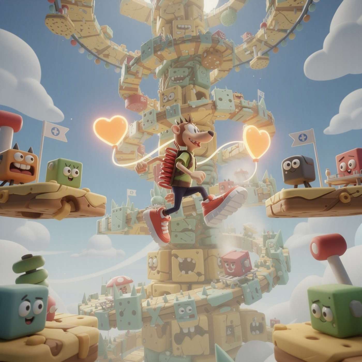 Funny Jump 3D: 2 Lives, 1M Levels game artwork