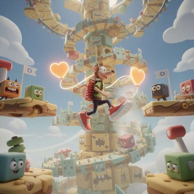 Funny Jump 3D: 2 Lives, 1M Levels - Jabali AI Poster
