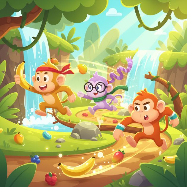 Jungle Fruit Dash - Jabali AI Poster