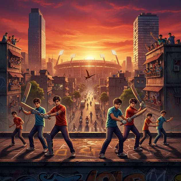 City Cricket Streets - Jabali AI Poster